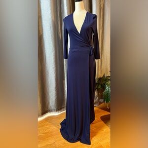 Bebe Blue Wrap Gown